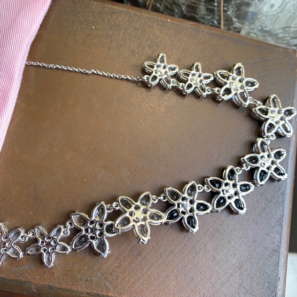 Authentic Kate Spade Rhodium Plated Roses Necklace - Picture 7 of 8